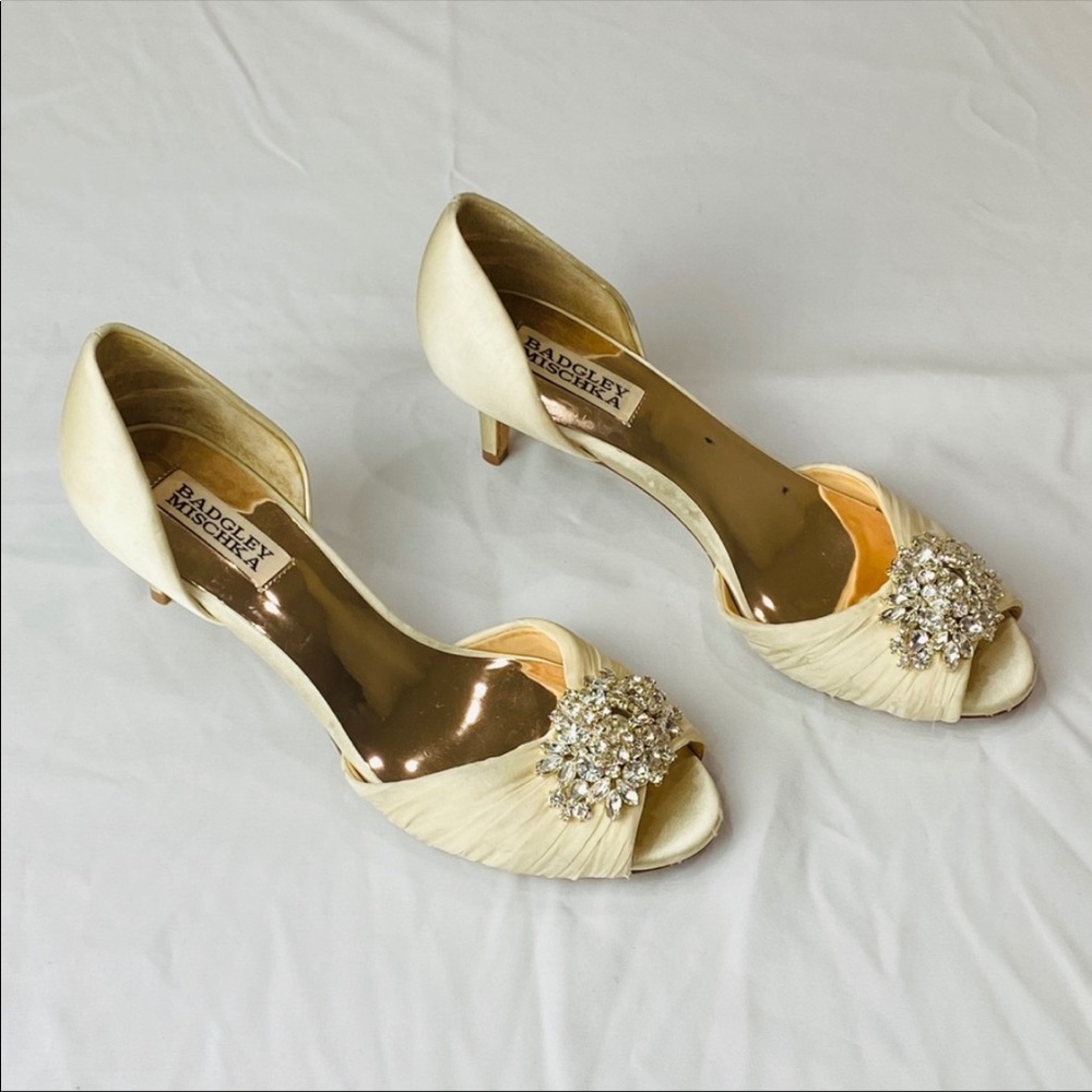 BADGLEY MISCHKA - Sabine Embellished Peep Toe